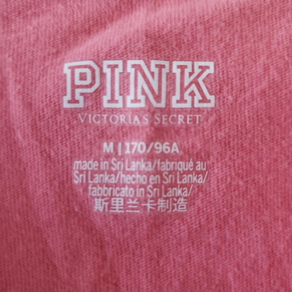 A pink/coral PINK Victoria's Secret long sleeve top - Picture 2 of 4
